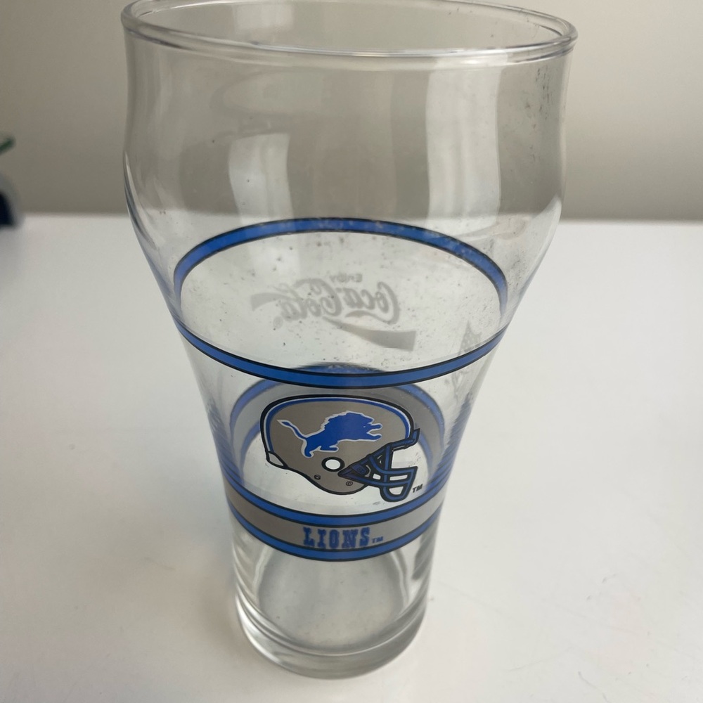 Coca Cola Lions Glass with Blue Accents